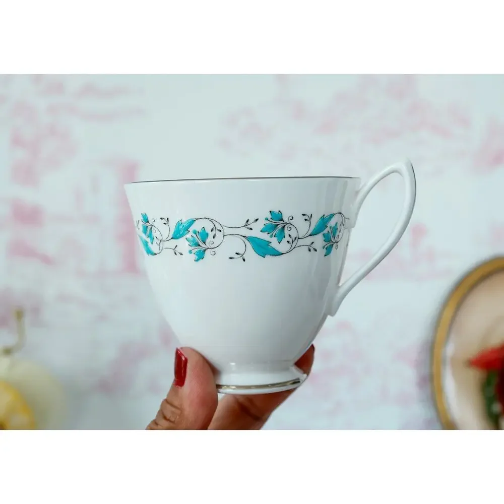 VTG 1950s Royal Albert Harmony Floral Teacup Set Cottage English Countryside MCM